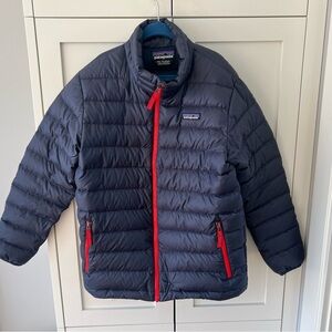 Patagonia Kids Puffer Jacket - Navy and Red - Youth 10